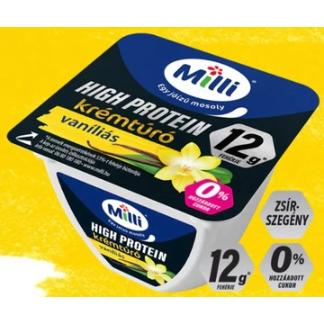 Milli Protein krémtúró 150g vaníliás