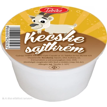 Tebike kecske sajtkrém 100g