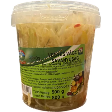 Fazekas ecetes vegyes vágott savanyúság 500g csípős (vödrös)