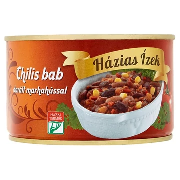 Házias ízek chilis bab 400g darált marhahússal