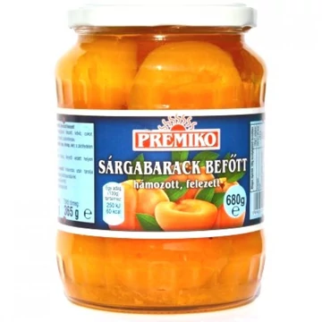 Premiko sárgabarack befőtt felezett 720ml