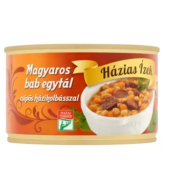 Házias ízek magyaros bab egytál csípős kolbásszal 400g