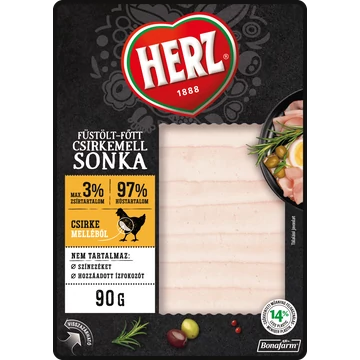 Herz füstölt-főtt csirkemell sonka szvg. 90g