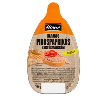Hamé darabos pirospaprikás sertésmájkrém 105g
