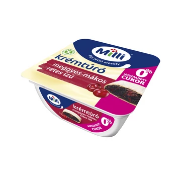 Milli krémtúró 90g 0% meggyes-mákos rétes
