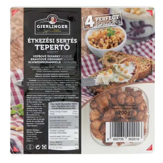 Gierlinger's étkezési sertés tepertő sózott 4x50g