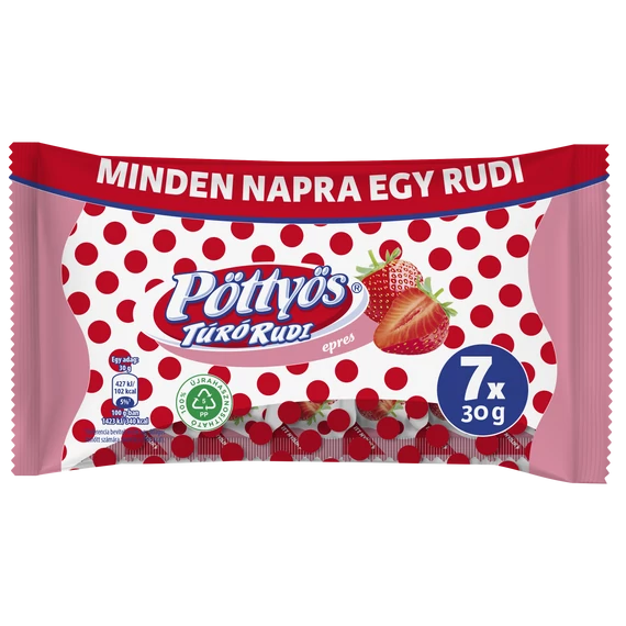 Pöttyös Túró Rudi 7x30g eper