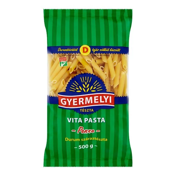 Gyermelyi tészta 500g penne Vita Pasta