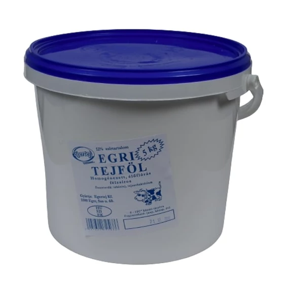 Eger tejföl 12% 5L vödrös Ft/liter