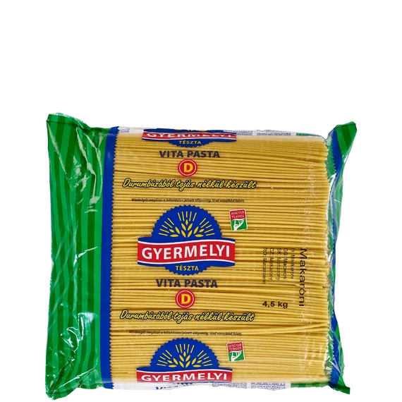 Gyermelyi tészta 9kg makaróni VITA PASTA 