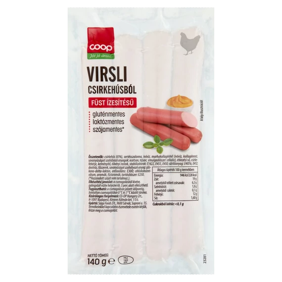 Coop baromfi virsli füst.ízű 140g