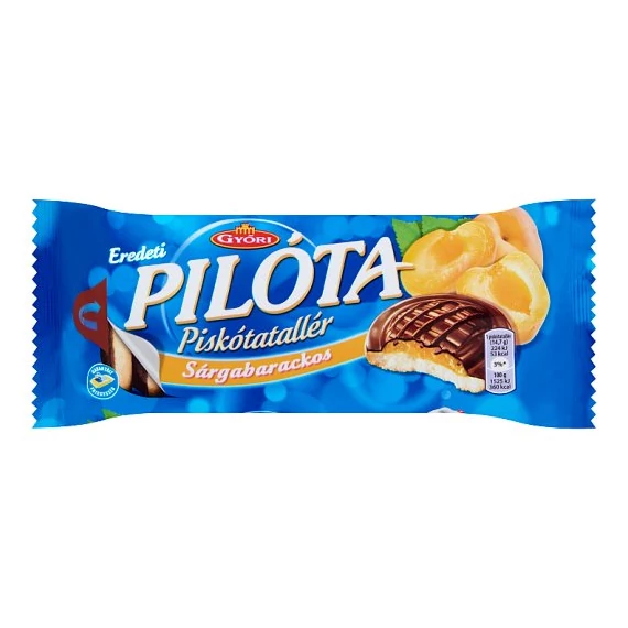 Győri pilóta piskóta tallér 147g barack