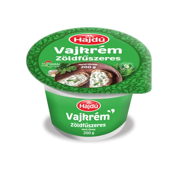 Kőröstej Hajdúsági vajkrém 200g zöldfűszeres 