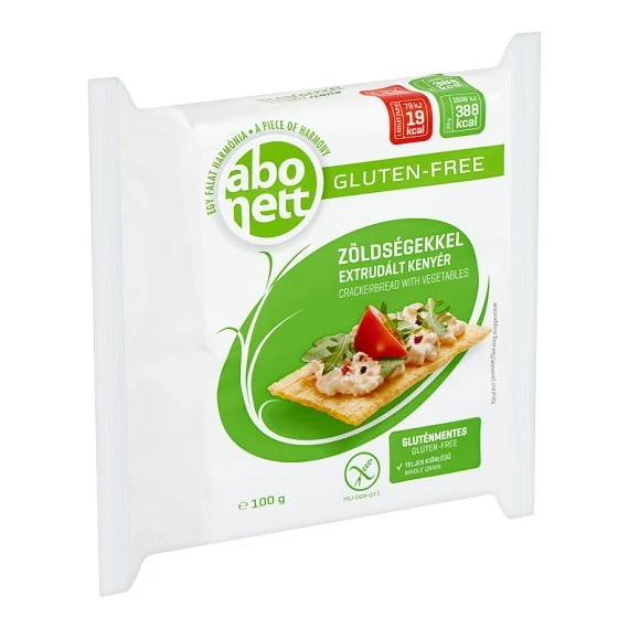 Abonett ext.kenyér gluténmentes 100g zöldséggel