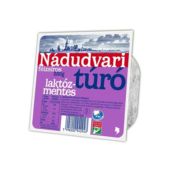 Nádudvari laktózmentes túró 250g