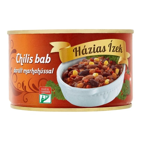 Házias ízek chilis bab 400g darált marhahússal