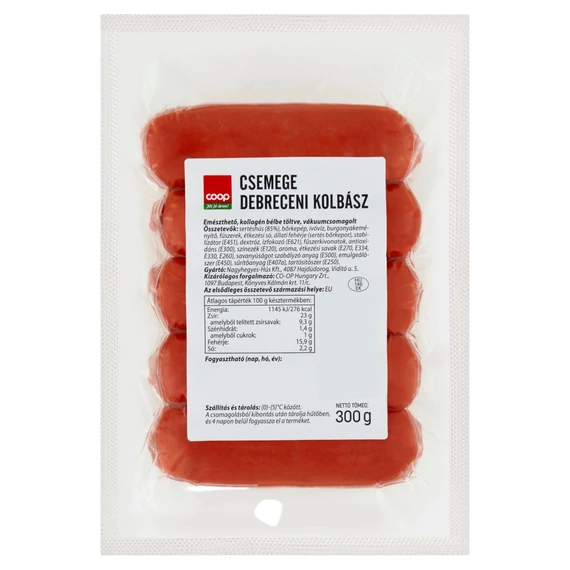 Coop csemege debreceni kolbász 300g
