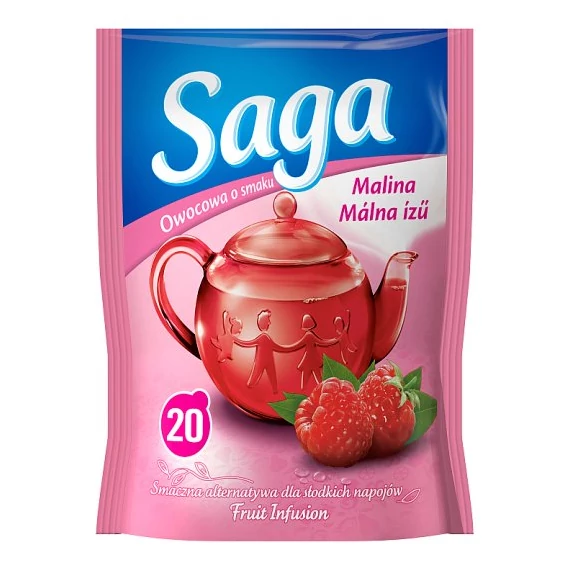 Saga tea 20x1,7g málna