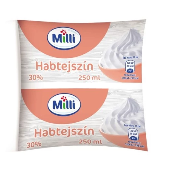 Milli féltartós habtejszín 250ml poly
