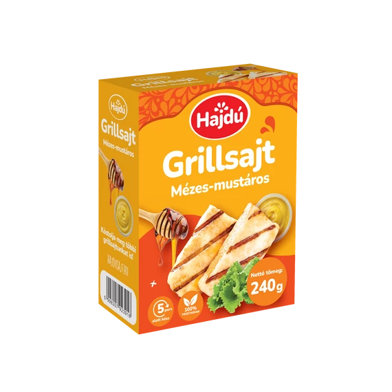 Kőröstej Hajdúsági grill sajt 240g mézes-mustáros