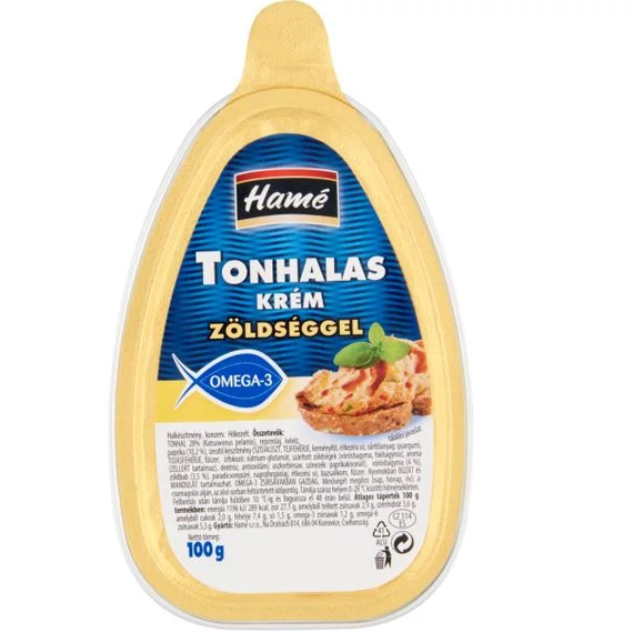 Hamé tonhalas krém 100g zöldséges
