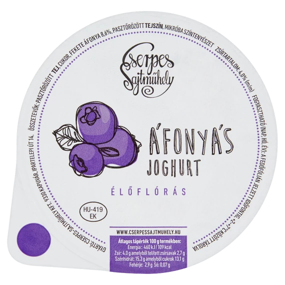 Cserpes joghurt 250g áfonya
