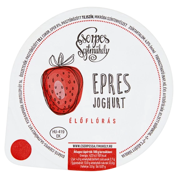Cserpes joghurt 250g eper
