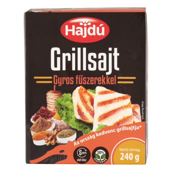 Kőröstej Hajdúsági grill sajt 240g gyros