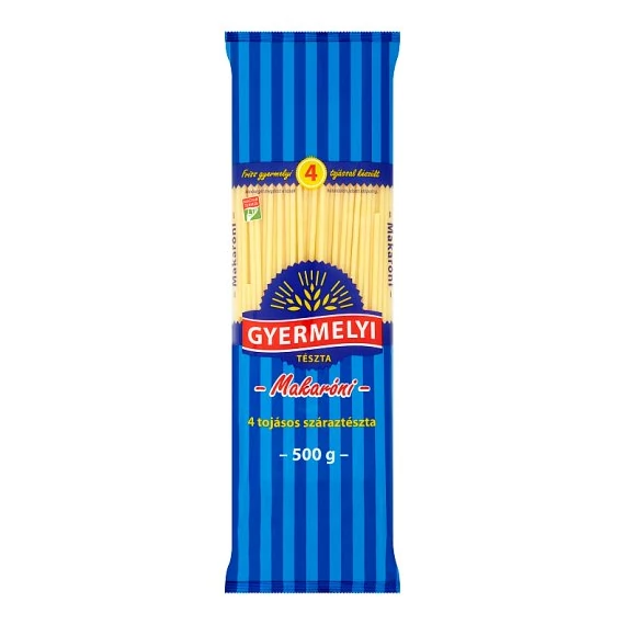Gyermelyi tészta 4T 500g makaróni 