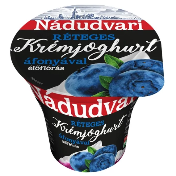 Nádudvari réteges krémjoghurt 180g áfonya