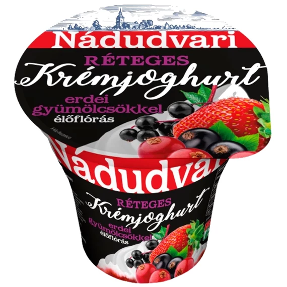 Nádudvari réteges krémjoghurt 180g erdei
