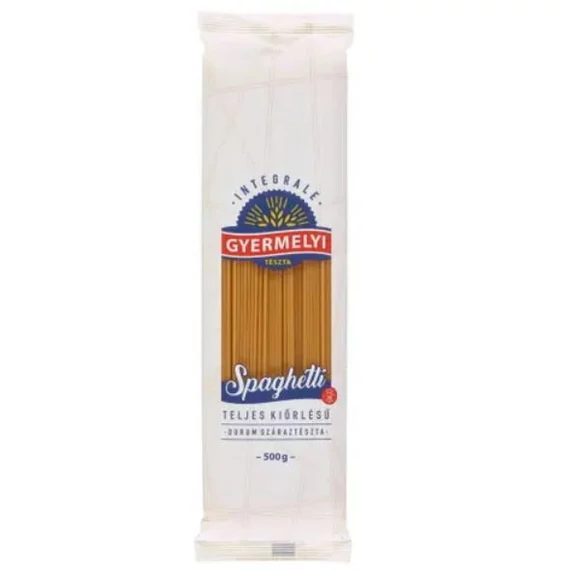 Gyermelyi tészta Integrale TELJES KIŐRLÉSŰ 500g spagetti 