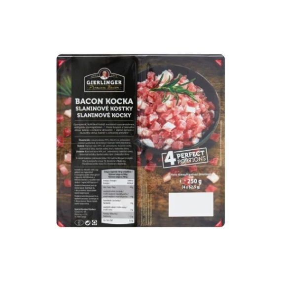 Gierlinger's prémium bacon kocka 4x62,5g