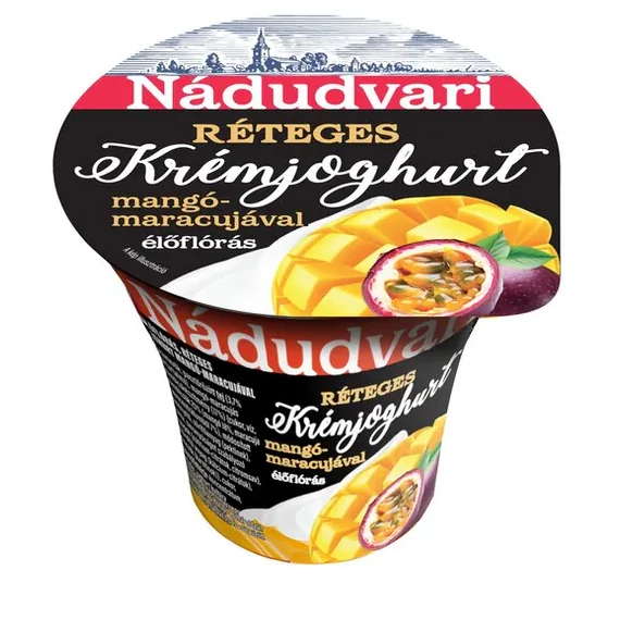 Nádudvari réteges krémjoghurt 180g mangó-maracuja