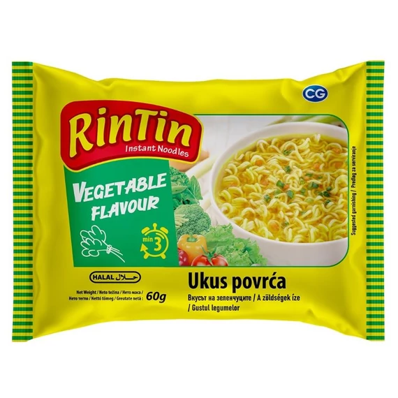 RinTin instant tészta 60g zöldséges