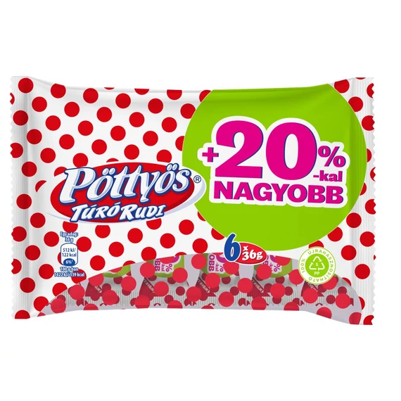 Pöttyös Túró Rudi 6x36g CSOMAG