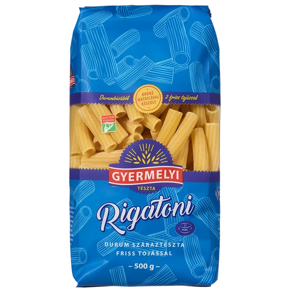 Gyermelyi tészta Prémium durum 2T 500g Rigatoni