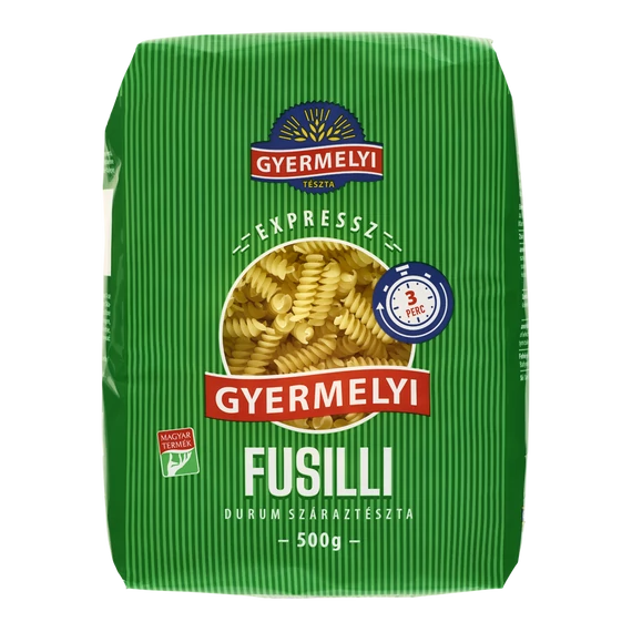 Gyermelyi tészta Expressz durum 500g Fusilli