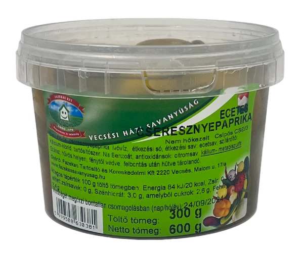 Fazekas ecetes cseresznyepaprika 300g csípős (vödrös)