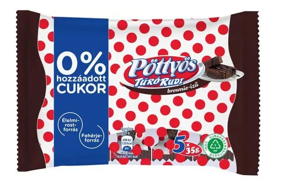 Pöttyös Túró Rudi 5x35g 0 % cukor brownie