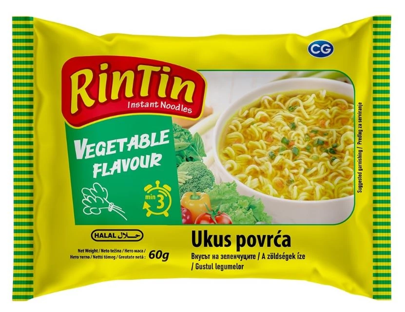 RinTin instant tészta 60g zöldséges