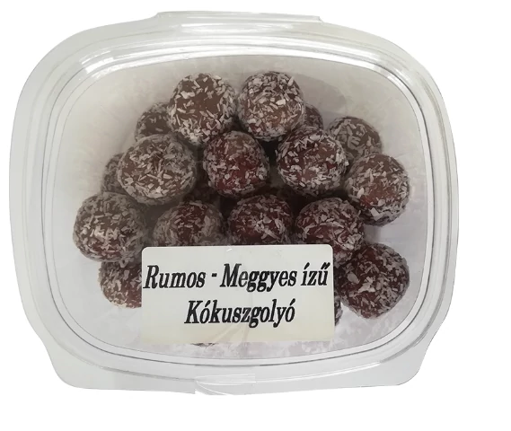 Kókuszgolyó 200g rumos-meggyes