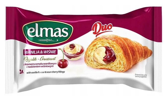 Elmas croissant 60g vanília-meggy